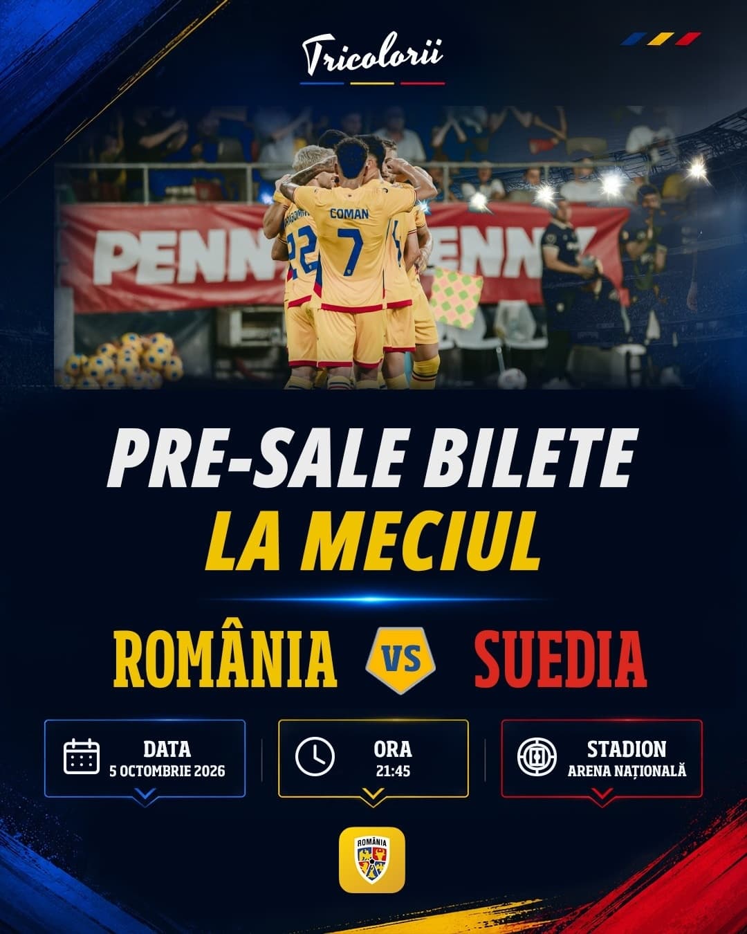 Romania national team: Post · ticket pre-sale
